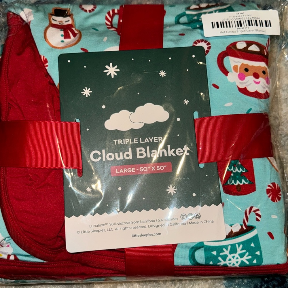 Little Sleepies hot cocoa cloud blanket